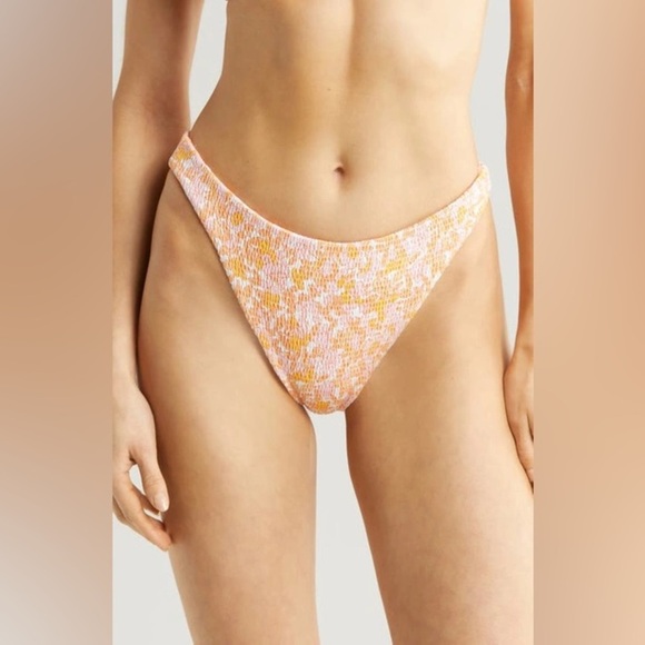 Volcom COCO SKIMPY HIGH CUT BIKINI BOTTOMS IN MELON - Picture 1 of 4